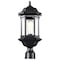 Nuvo Hopkins Outdoor Large Post Lantern 1 Light Matte Black Finish 60/6115 - alternate 5